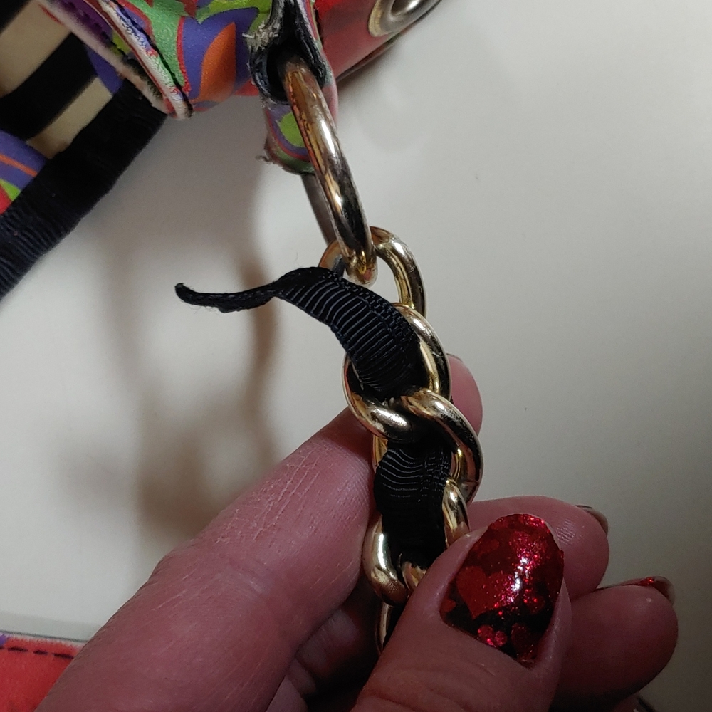 Betsey Johnson Cherries and Stripes  Crossbody Saddle Bag - Picture 16 of 17